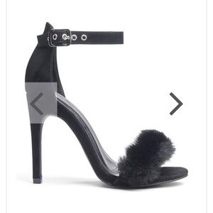 Stiletto furry sandal. ** brand new, never worn**